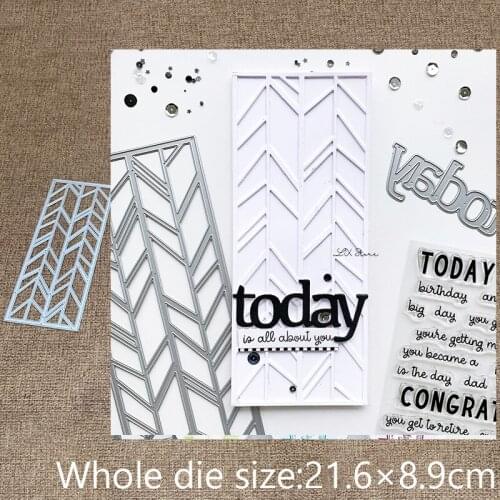 New Design Craft Metal stencil mold Cutting Dies CHEVRON SLIMLINE FRAME scrapbook die cuts Album Paper Card Craft Embossing