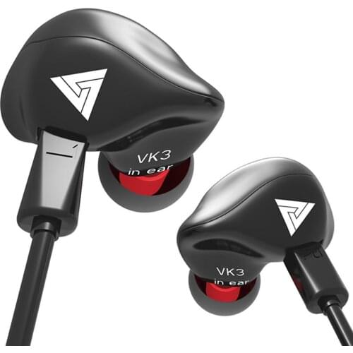 Genuine QKZ VK3 In-Ear Earphones Special Edition Headset Clear Bass Earphone With Mic Metal Heavy Bass auriculares audifonos
