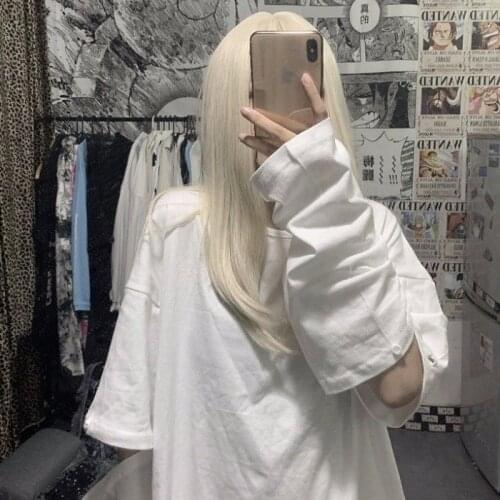 Autumn Women Long-sleeved T-shirt Female Students Korean Style Detachable Sleeves Loose T-shirt Harajuku Couple Casual Tops Tees