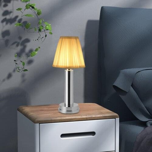 Bedside Table Lamp Reading Night Lamp USB Rechargable for Kids Room Bedroom Warm Tone Lamp