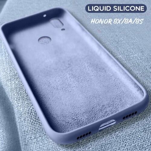 Original Liquid Silicone Case For Huawei Honor 8x Case On For Huawei Honor 8s 8a 8x Phone Cases Shockproof Coque Fundas