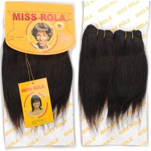 8Inch Yaki Straight Hair Weaving Human Hair Weft Straight Bundles Weave 2Bundles /100G/Pack Hair Extension 2