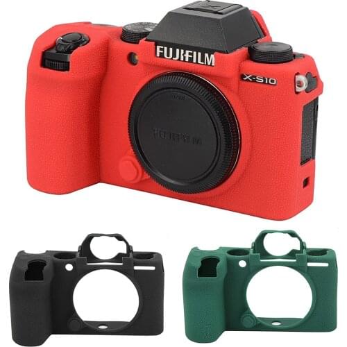 Silicone Armor Skin Camera Case Body Cover Protector Anti-skid Texture Design for Fujifilm X-S10 XS10 Cameras ONLY