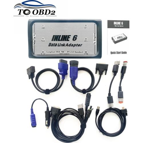 For Cummins INLINE 6 Data Link Adapter Heavy Duty Scanner INLINE6 Truck OBD2 Diagnostic Tool for Truck support multi-language