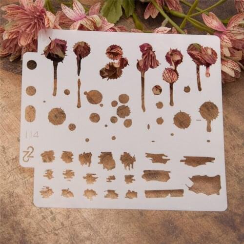 Beautiful Flower Circle Shape Stencils for DIY Scrapbooking Plastic Handmade Template Photo Album Cake Tools Diary Decor