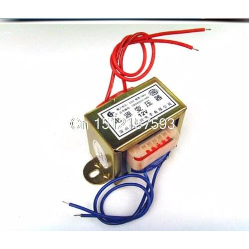 1)12VAC Output Voltage 10W EI Ferrite Core Input 220V 50Hz Vertical Mount Electric Power Transformer