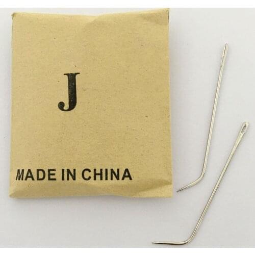 12 pcs Long J TYPE Curved Needles Hair Weaving Thread Sewing Needles