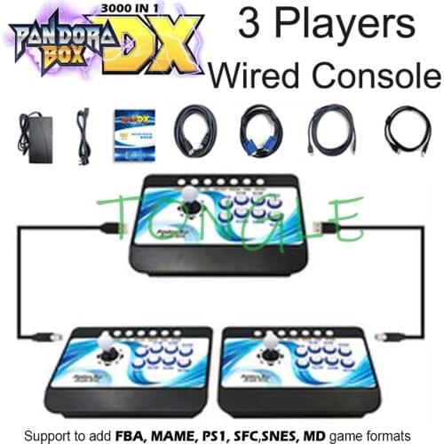 2021 Pandora Box DX Single Player Console Built In 3000 In 1 Arcade Game Can Save Game Can Add 5000 Game 3D Tekken Mortal Kombat