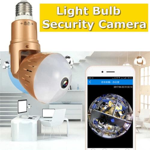 360 Degree 1080P HD Panorama Monitor Panoramic Wireless Wifi IP Light Bulb Security Camera Home Monitor