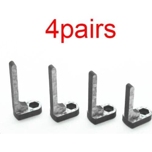 4 Pairs 3mm Silver Carbon Fiber Stabilizing Pole Height 19/23/25/26mm Front Anti Tilt Spare Parts For Tamiya Mini 4WD Car Model