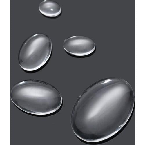 5pcs/10pcs Transparent Clear Oval Glass Cabochon Dome Flat Back Crystal Magnify Base Cover DIY Jewellery Craft 10mm-40mm tool