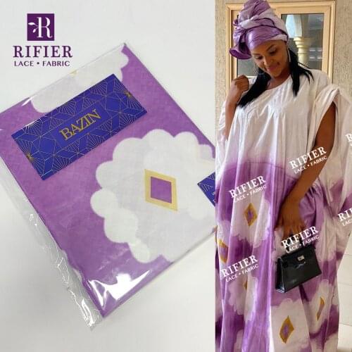 5 Yards Bazin Riche Fabric Flower Pattern Style 2021 Latest Style Printed Bazin Riche Brocade Sewing Dresses Lace Materials