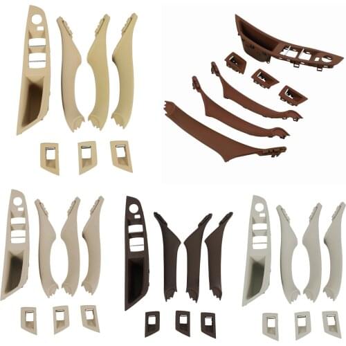 7Pcs Car Driver Seat Front Right Armrest Interior Door Handle Pull 1Hole For-BMW F10 10-17 LHD Auto Interior