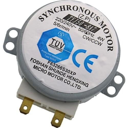 AC 220-240V 4W 6RPM 48mm Dia Micro Synchronous Motor for Warm Air Blower 50/60Hz CW/CCW TYJ50-8A7 microwave oven tray motor