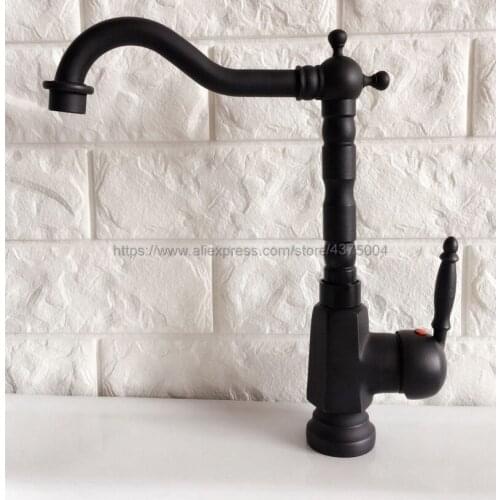 Deck mounted Oil Rubbed Bronze finish bathroom Faucet basin mixer tap Hot and cold water tap Nnf354