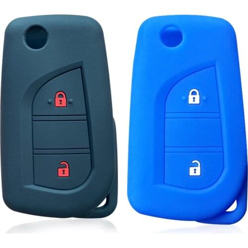 2buttons Key Case Cap for Toyota Yaris Rav 4 2016 2017 2018 Folding Cover for PEUGEOT 108 for Citroen C1 2019 Car Accessories