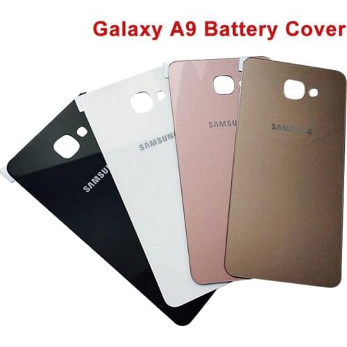 Case For Samsung Galaxy A9 2016 A910 A910F Back Battery Cover Case Glass Rear Housing Cover Replacement for Samsung A9 A 9 2016