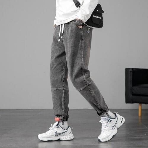 Mens Loose Autumn New Korean Version Trend Versatile Denim Long Pants Mens Jeans Straight Casual Slim Leg Long Pants Trend