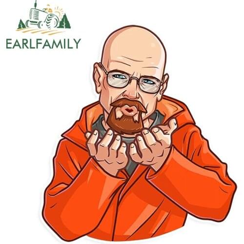 EARLFAMILY 13cm x 11.8cm for Breaking Bad Funny Car Stickers Waterproof Scratch-Proof Decals Refrigerator Motorcycle Decoration