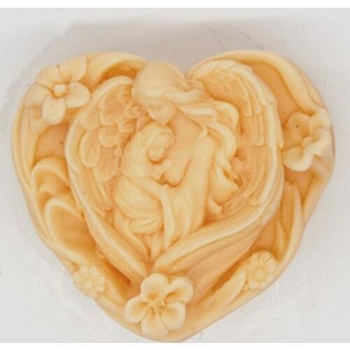 Handmade soap mould heart shape silicone mold cake mother and child be loved craft candle cake molds