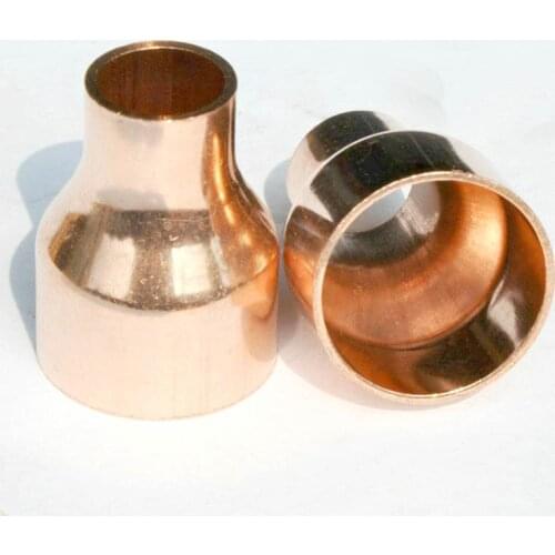 I.D 42mm/54mm Reduce Copper End Feed Reducer Welding Coupling Pipe Connector Air Conditioner Refrigeration Chiller Plant