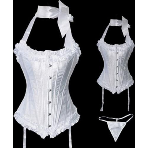 Sexy strap corset and bustier for women lingerie corst ruffle laced up body shaper waist shaper wear w3008