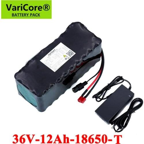 VariCore 36V 12Ah E-bike 18650 Lithium Battery pack High Power Motorcycle Electric Car Bicycle Scooter with BMS+ 42v 2A Charger