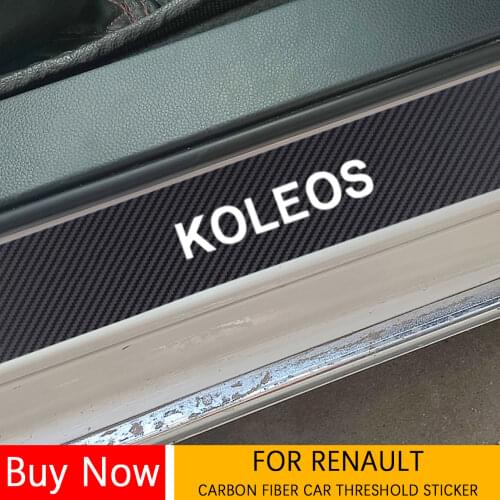 Carbon Fiber Car Door Threshold Pedal Scuff Plate Stickers FOR Renault FLUENCE CLIO CAPTUR alaskan GT line Sport Car Accessories