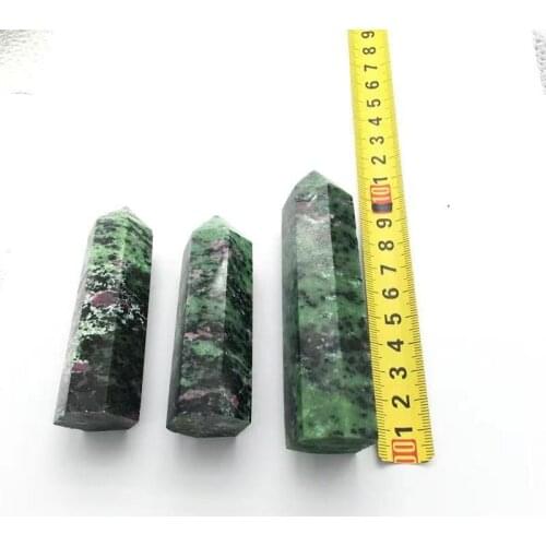 Natural ruby zoisite wand point gemstone crystal for healing reiki