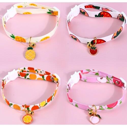 Cute Print Personalized Cat Collar Quick Release Custom Kitten Collars with Pendant Pet Cats Necklace Accessories for Kittens