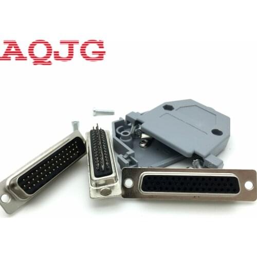 1pcs DB44 D-Sub 3 Row Male Solder Plug Connector with Shell Hood Hoods Cover DB44 Female Solder Aqjg