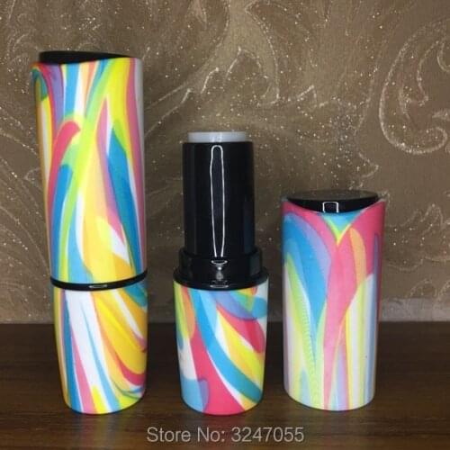 20pcs/lot 12.1mm Plastic Round Lipstick Tube, DIY Empty Lip Balm Sub Packing Container, Beautiful Lip Rouge Refillable Bottle