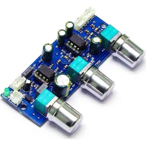 KYYSLB Home Audio 2.1 Channel Preamp Board Amplifier Board Low Pass Filter Board Super Subwoofer Preamp Board Front DC10-24V