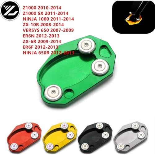 Motorcycle Side Stand Kickstand Enlarge Extension Pad for KAWASAKI Z1000 2010-2014 Z1000SX 2011-2014 NINJA1000 2011-2014