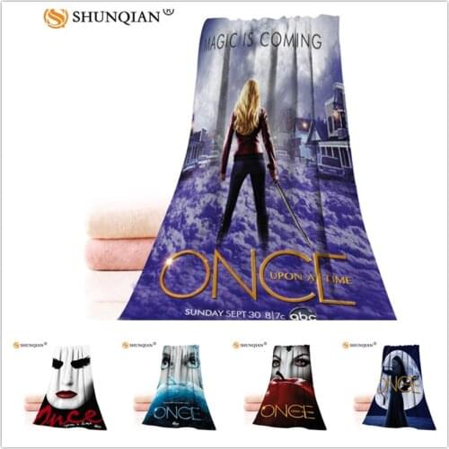Custom Once Upon A Time 35x75cm Face Towels Facecloth Microfiber Washcloth Quick drying Sports Towel
