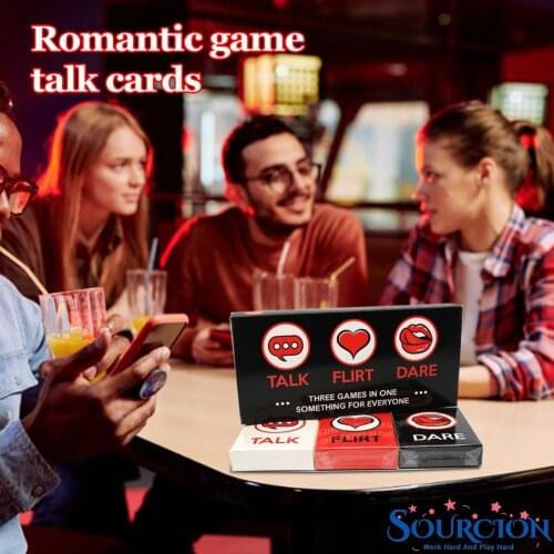 SWT Hot Popular Fun Couple Romantic Card Game Cards 3 Games Cards Game Deck Talk Or Flirt Or Dare Deck Lovely Gift For Couples