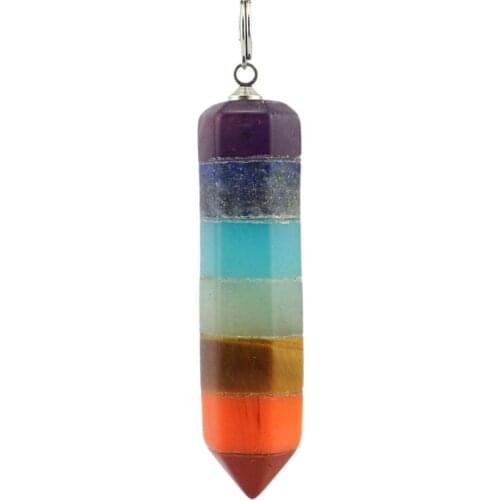 Rainbow Color Natural Pendant Charm Bracelet Oranament Gift