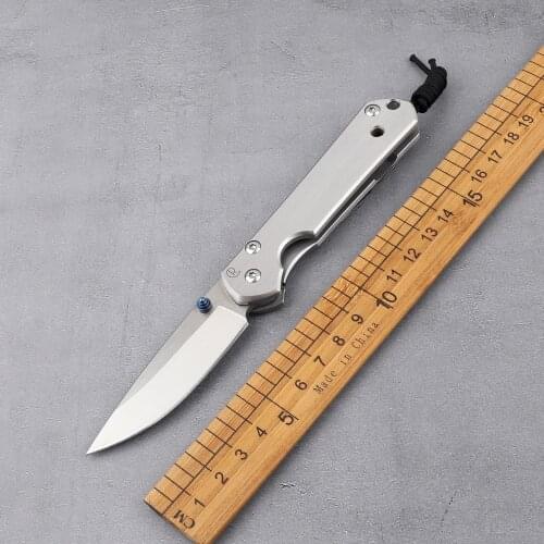 Tactical folding knife 5CR15 blade D2 steel all steel handle outdoor camping multi-function knife hiking hunting knife EDC tool