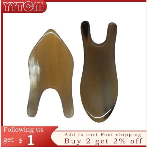 Tontin Horn Nose Bridge Scraping Board FacialStick Female Facial and Eye Meridian Massager horn gua sha massage tool