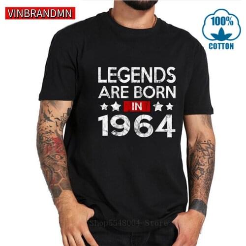 Vintage 60s Clothing Legends are born in 1964 T shirts Classic Retro Fathers day Gift T-shirts Dad 56th Year Birthday Tops Tees