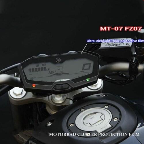 Instrument protective film for yamaha FZ07 MT07 motorbike Instrument Cluster Scratch Protection Film Screen Protector Blu-ray