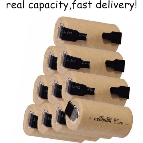 Global Fast Delivery 10 pcs SC batteries power tools battery for Hitachi for makita SUBC rechargeable battery 2200mah nicd 1.2v