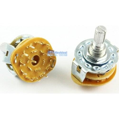 12 Pieces 3 Pole 4 Position 3P4T Channel Band Rotary Switch Selector