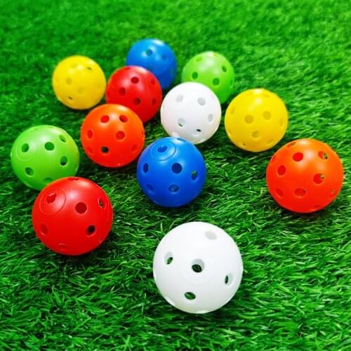 Crestgolf 50Pcs Practice Golf Balls Supplies Plastic Hollow Pickleball Golfballen
