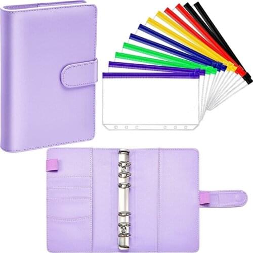 13 Pcs PU Leather Notebook Binder Budget Planning Binder Set Binder Pocket Personal Cash Budget Envelope System Binder