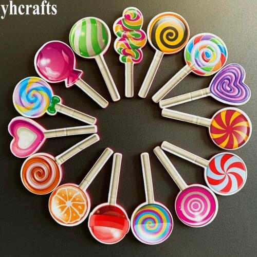 16PCS NEW lollipop Candy Cake Icecream Fridge magnet White blackboard magnet Home decoration Birthday gifts Christmas ornaments