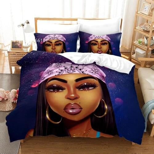 2/3 Pcs Tribal Girl Bedding Set African Woman Duvet Cover Home Textile Exotic Bed Cover Set For Bedroom Bedspread (No Sheets)