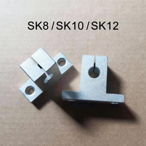 2pcs/lot SK8 SK10 SK12 linear bearing rail shaft support XYZ Table CNC Router SH8A 3D printer Parts Sliding Part Accessories Sha