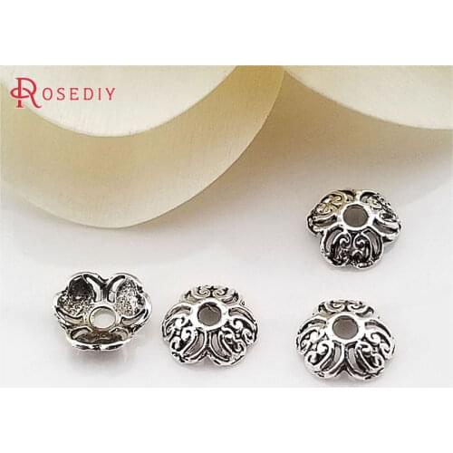 31709)200PCS 7.5MM,height 2.5MM Antique Style Zinc Alloy Bead Caps Jewelry Findings Accessories