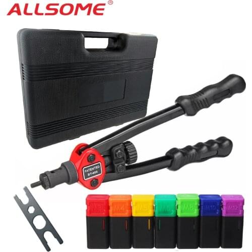 ALLSOME BT-605 Nut Riveter Guns Double Hand Manual Riveter Hand Riveting Tool METRIC SAE